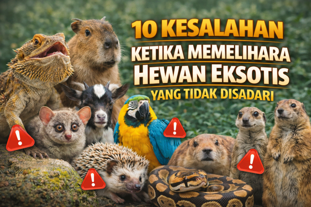 kesalahan ketika memelihara hewan eksotis