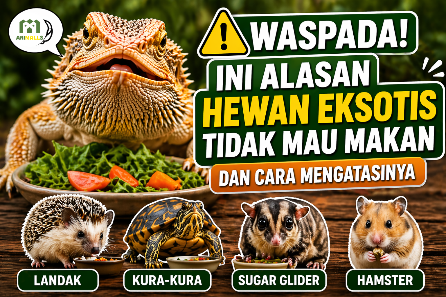 HEWAN EKSOTIS TIDAK MAU MAKAN