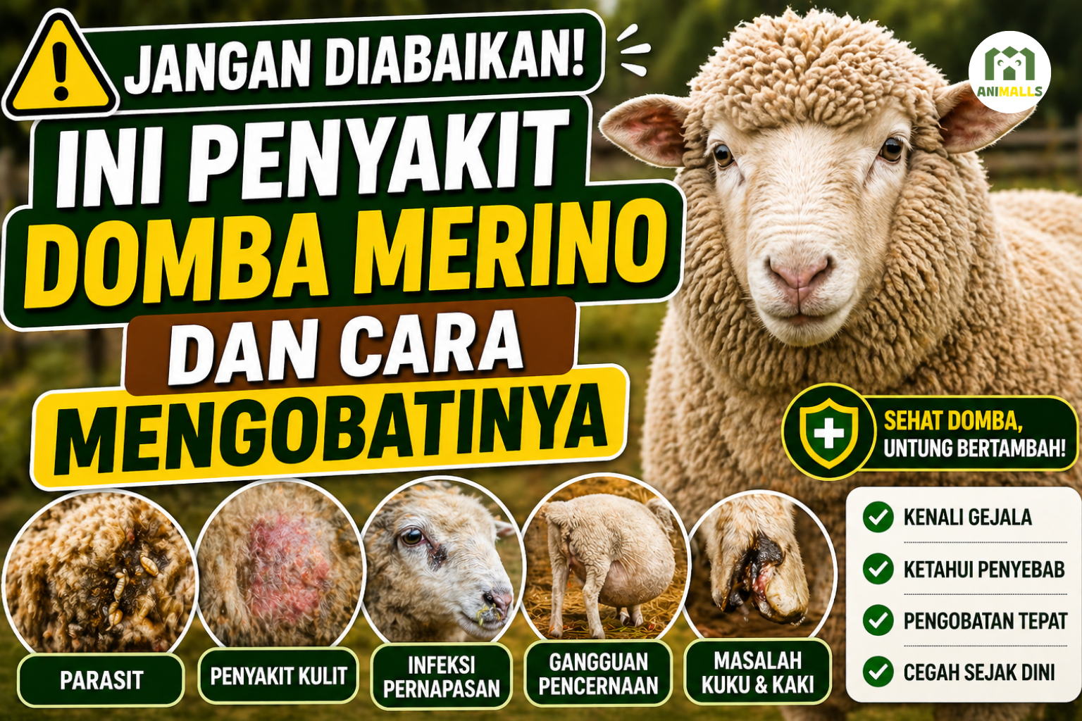 penyakit domba merino
